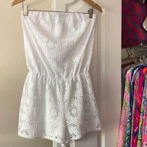Lilly Pulitzer White Lace Romper